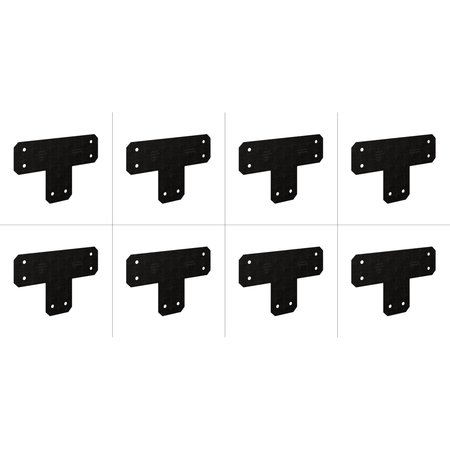 SIMPSON STRONG-TIE Simpson Strong Tie APVT6  Black Powder-Coated T Strap for 6x6, 8PK APVT6-8